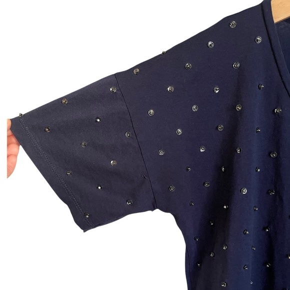 J.Crew Navy Top Short Sleeves in size M - Picture 4 of 6